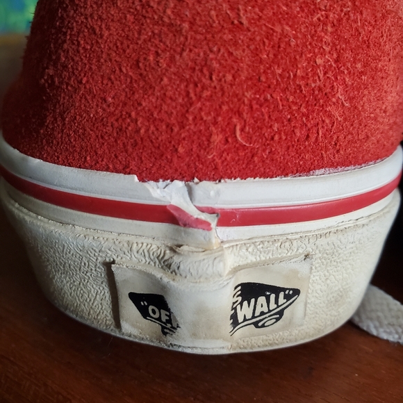 Vans red Check skate shoes mens 9.5 - Picture 9 of 11